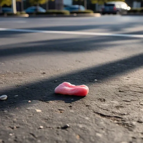 Parking Lot with sticky gum